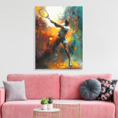 Abstracte Tennisspeler Kunst Canvas Afdruk (Insitu (Woonkamer))