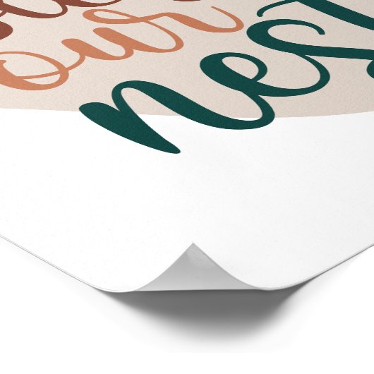 Abstracte Terracotta Bless Our Nest Typography Poster (Hoek)