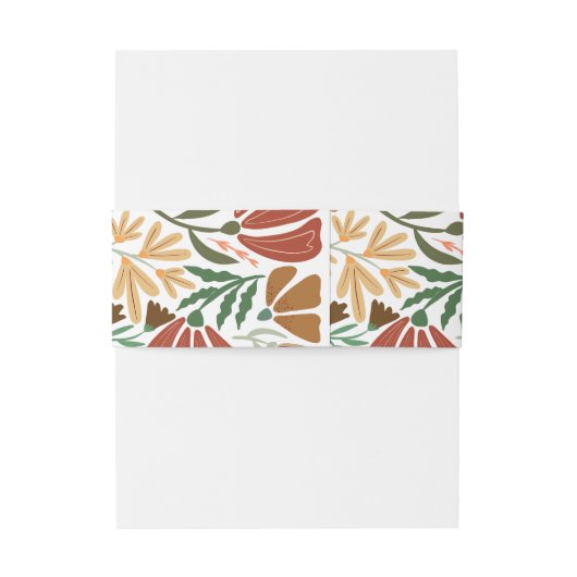 Abstracte terracotta - bruiloft met een fel geboud uitnodigingen wikkel (Achterkant Voorbeeld)