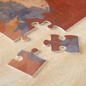 Abstracte terracotta herfstkleuren legpuzzel (Zijkant)