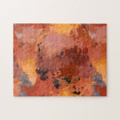 Abstracte terracotta herfstkleuren legpuzzel (Horizontaal)