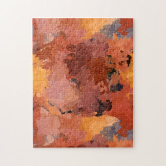 Abstracte terracotta herfstkleuren legpuzzel