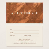 Abstracte Terracotta Koper Verbrand Sinaasappel Gi Visitekaartje (Voorkant /achterkant)