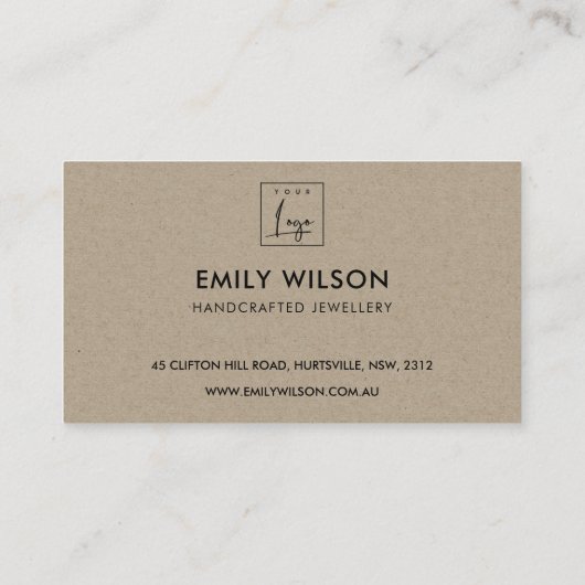 ABSTRACTE TERRACOTTA KRAFT SCANDI DANK U LOGO VISITEKAARTJE (Achterkant)