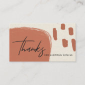 ABSTRACTE TERRACOTTA KRAFT SCANDI DANK U LOGO VISITEKAARTJE (Voorkant)