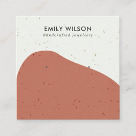 ABSTRACTE TERRACOTTA ROEST STUD OORBEL DISPLAY VIERKANTE VISITEKAARTJE