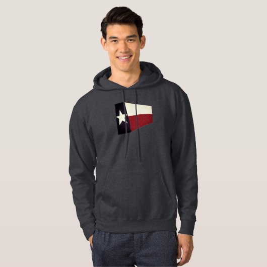 abstracte Texas vlag heren hoodie (Voorkant volledig)