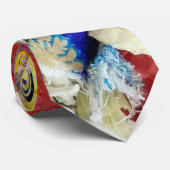 Abstracte textielstukken stropdas (Opgerold)