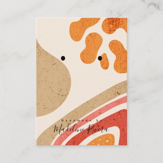 Abstracte Textielverkenningskaarten voor ambachtsl Contactkaartje (Voorkant)