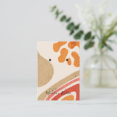 Abstracte Textielverkenningskaarten voor ambachtsl Contactkaartje (Staand voorkant)