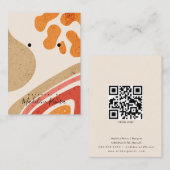 Abstracte Textielverkenningskaarten voor ambachtsl Contactkaartje (Voorkant / Achterkant)