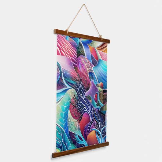 Abstracte texturen hangend wandkleed (Gebogen)