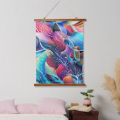 Abstracte texturen hangend wandkleed (Slaapkamer)