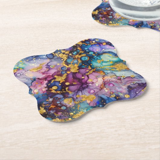 Abstracte texturen kartonnen onderzetters (Gekanteld)