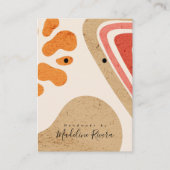Abstracte Textures Artisan Earring Display Card Contactkaartje (Voorkant)