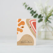 Abstracte Textures Artisan Earring Display Card Contactkaartje (Staand voorkant)