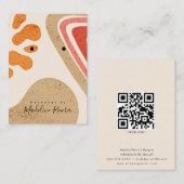 Abstracte Textures Artisan Earring Display Card Contactkaartje (Voorkant / Achterkant)