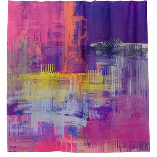 Abstracte textuur. 2d illustratie. Expressieve han Douchegordijn (Voorkant)