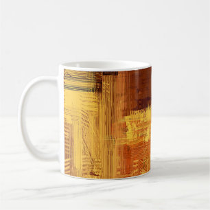 Abstracte textuur. 2d illustratie. Expressieve han Koffiemok