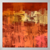 Abstracte textuur. 2d illustratie. Expressieve han Poster (Voorkant)