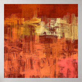 Abstracte textuur. 2d illustratie. Expressieve han Poster