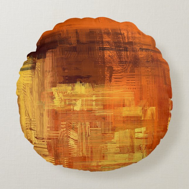 Abstracte textuur. 2d illustratie. Expressieve han Rond Kussen (Voorkant)