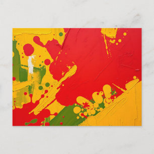 Abstracte textuur achtergrond met vet rood geel briefkaart