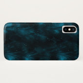Abstracte textuur blauwe nevel Case-Mate iPhone case (Achterkant (horizontaal))