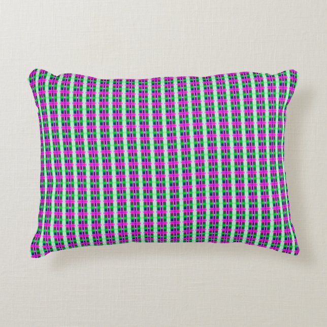 abstracte textuur, gekleurd vlakpatroon, retro-tee accent kussen (Voorkant)