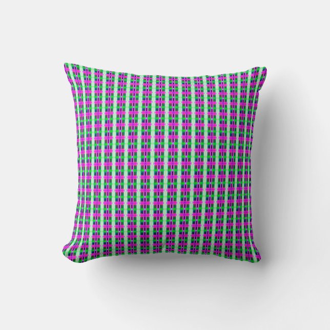 abstracte textuur, gekleurd vlakpatroon, retro-tee kussen (Voorkant)
