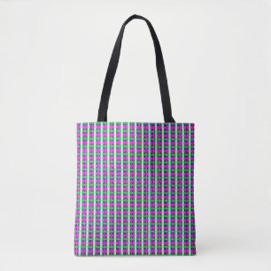 abstracte textuur, gekleurd vlakpatroon, retro-tee tote bag