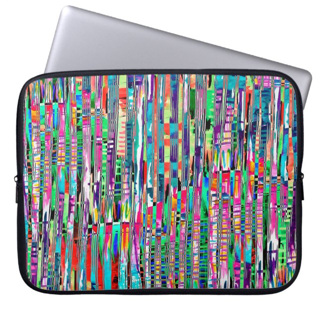 Abstracte textuur herhaalt moderne patronabstract, laptop sleeve (Voorkant)