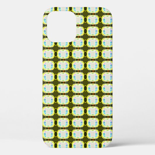 abstracte textuur, kleurrijk gingham-patroon, mode Case-Mate iPhone case (Achterkant)