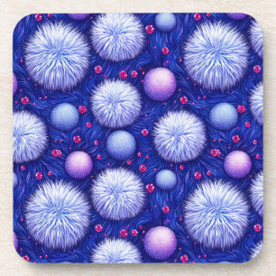 Abstracte textuur met glinsterende bollen en wolli bier onderzetter