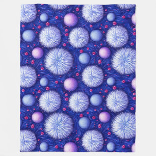 Abstracte textuur met glinsterende bollen en wolli fleece deken