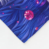 Abstracte textuur met glinsterende bollen en wolli fleece deken (Hoek)
