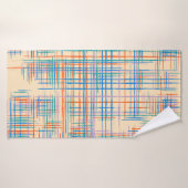 Abstracte textuur met kruisstrepen. Modern Pat Badhanddoek (Badhanddoek)