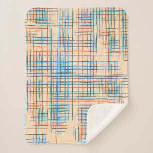 Abstracte textuur met kruisstrepen. Modern Pat Sherpa Deken