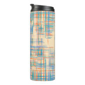 Abstracte textuur met kruisstrepen. Modern Pat Thermosbeker (Geroteerd rechts)