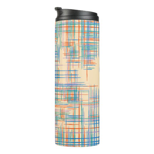 Abstracte textuur met kruisstrepen. Modern Pat Thermosbeker (Geroteerd rechts)