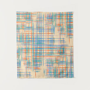 Abstracte textuur met kruisstrepen. Modern Pat Wandkleed