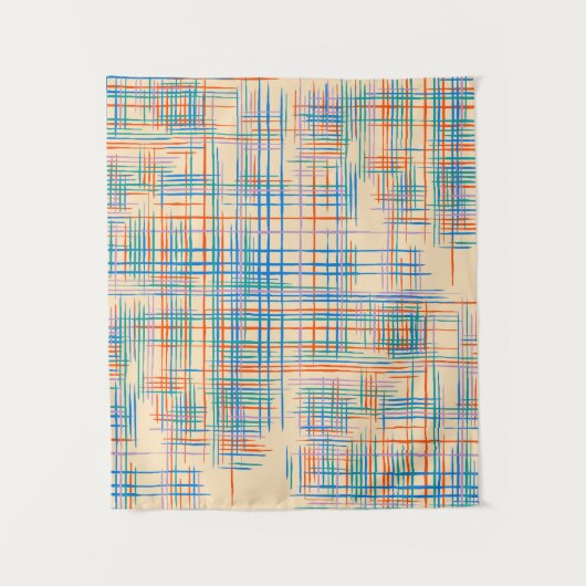 Abstracte textuur met kruisstrepen. Modern Pat Wandkleed (Voorkant)