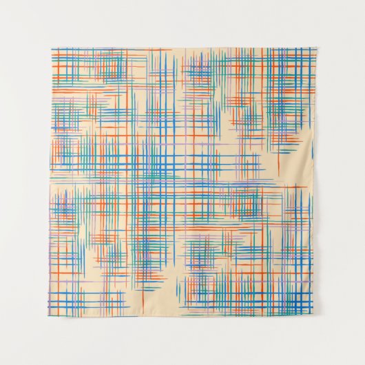 Abstracte textuur met kruisstrepen. Modern Pat Wandkleed (Voorkant)