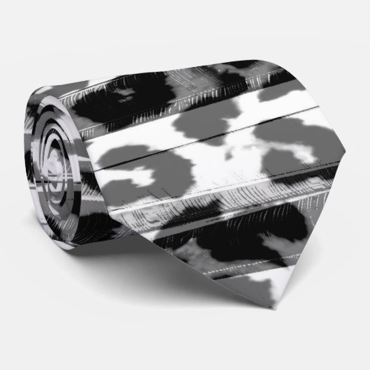 Abstracte textuur van het bont van de retro zwarte stropdas (Opgerold)