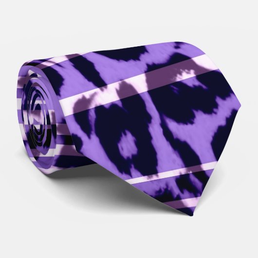 abstracte textuur van Paarse luipaard Stropdas (Opgerold)
