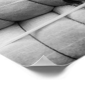 Abstracte textuur zwarte en witte zakken poster (Hoek)