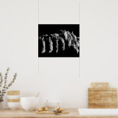 Abstracte textuur zwarte witte zakken Kunstfoto Poster (Keuken)