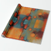Abstracte Textuurkunst: Concept Art Kleuren Cadeaupapier (Uitgerold)