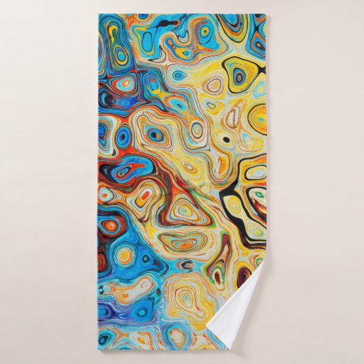 Abstracte textuurstructuur kleurig badhanddoek (Badhanddoek)