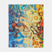 Abstracte textuurstructuur kleurig fleece deken (Voorkant)